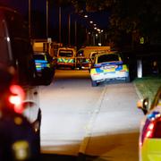 Det pågick en stor polisinsats efter dödsskjutningen. 