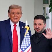 Trump och Zelenskyj i augusti.