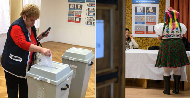 Väljare lägger sina röster i dagens val i Ungern. TT