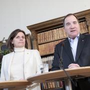 Vice statsminister Isabella Lövin (MP) och Statsminister Stefan Löfven (S). 