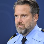 Johan Olsson, chef för Nationella operativa avdelningen (NOA), under en pressträff i oktober 2024.