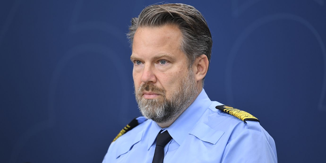 Johan Olsson, chef för Nationella operativa avdelningen (NOA), under en pressträff i oktober 2024.