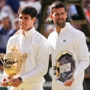 Carlos Alcaraz och Novak Djokovic 