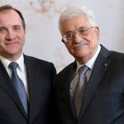 Stefan Löfven tar emot president Mahmoud Abbas på Rosenbad.