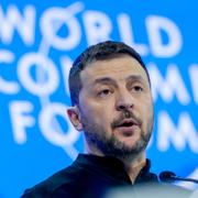 Ukrainas president Volodymyr Zelenskyj vid WEF i Davos.