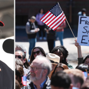 Donald Trump/Harvardstudenter protesterar