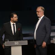 Jimmie Åkesson (SD) och Johan Pehrson (L).