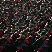 Medlemmar ur revolutionsgardet under en uppvisning.