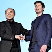 Masayoshi Son och Sam Altman