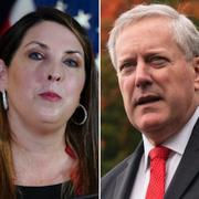 Ronna McDaniel, Mark Meadows och Corey Lewandowski.