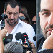 Matteo Salvini och Roberto Saviano.