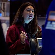 Tradern Ashley Lara på New York Stock Exchange. Arkivbild.