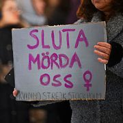 Arkivbild från manifestation i Stockholm i januari.