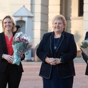 Sylvi Listhaug, Erna Solberg och Terje Søviknes. 