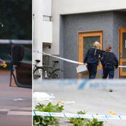 Polisen på Guldheden i Göteborg efter ett mord den 20 maj 2018/Polisen på Lidingö efter ett mord den 5 juni 2018.