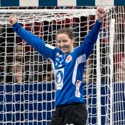 Silje Solberg stod för flera fina räddningar i fredagens EM-semifinal i handboll mellan Frankrike och Norge i Scandinavium.