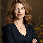 Emilia Bjuggren (S) i samband med presentationen av  Stockholms stads nya styre.