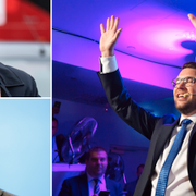 Stefan Löfven (S), Ulf Kristersson (M) och Jimmie Åkesson (SD)