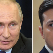 Vladimir Putin och Volodymyr Zelenskyj.