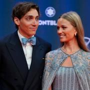 Duplantis och flickvännen Desiré Inglander före galan i Madrid. 
