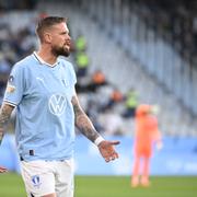  Malmös lagkapten Pontus Jansson under en match i maj. 