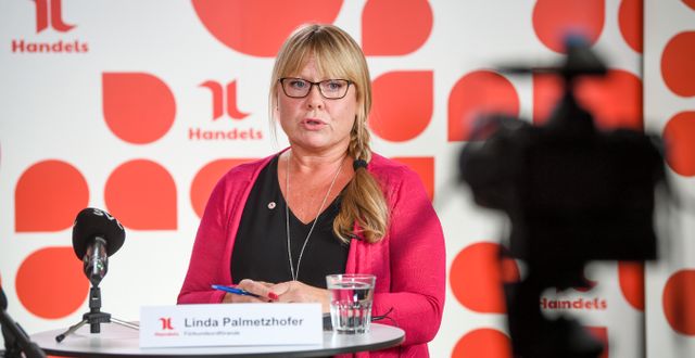 Linda Palmetzhofer, förbundsordförande på Handels.  Fredrik Sandberg/TT