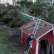 Arholma i Norrtäljes skärgård drabbades hårt av stormen Alfrida.