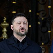 Ukrainas Volodymyr Zelenskyj och USA:s Donald Trump.