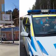 Hudiksvalls sjukhus, polis under jakten tidigare i veckan.