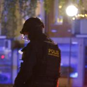 Polis på plats i Gubbängen i södra Stockholm. 