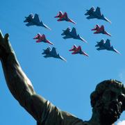 Illustrationsbild på Suchoj Su-30SM, som ska ha använts på torsdagen, fast här i samband med en flygövning. 