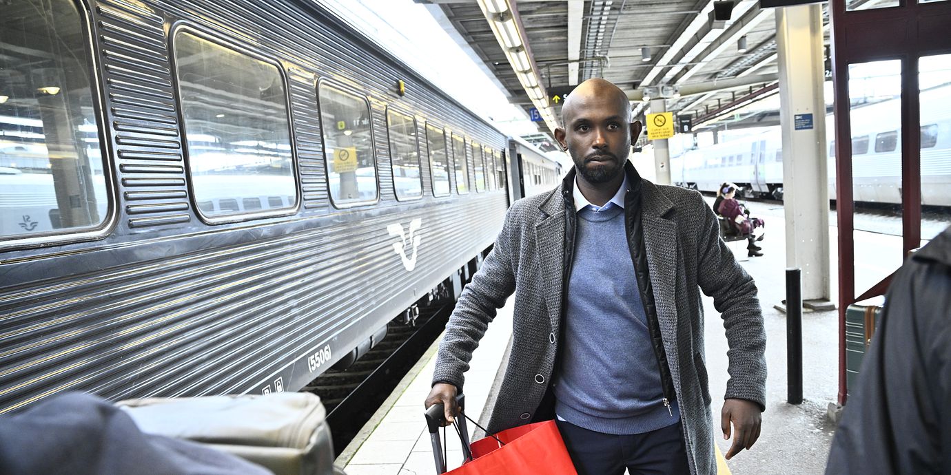Mohamed Abdukardir Ali från Borlänge som personkryssats till riksdagen för Vänsterpartiet, fotograferad i Stockholm 21 september.