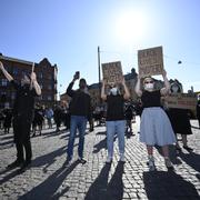 Bild från dagens protester i Malmö.