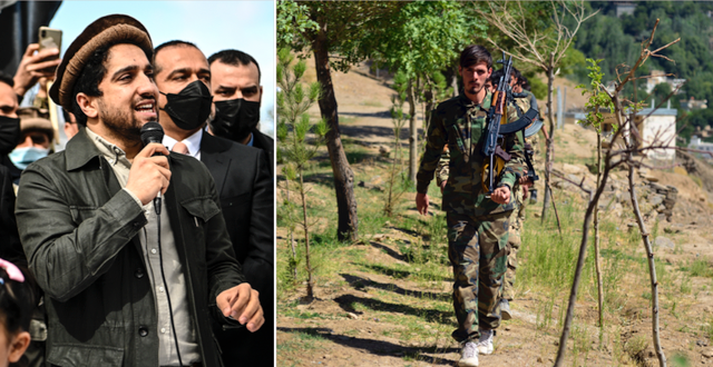 Ahmad Massoud/Hans väpnade grupp tränar i Panjshirdalen. TT