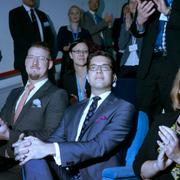 Partiledaren Jimmie Åkesson under Sverigedemokraternas landsdagar i Västerås.