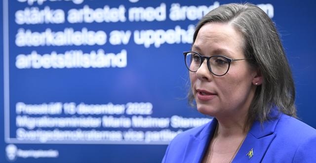 Migrationsminister Maria Malmer Stenergard (M). Jessica Gow/TT