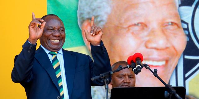 Cyril Ramaphosa, ordförande i ANC. MIKE HUTCHINGS / TT NYHETSBYRÅN