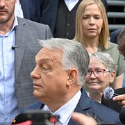Viktor Orbán anländer till partikongressen i Budapest den 13 juni 2026.