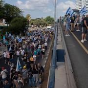 Protester under söndagen.