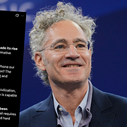 Palantirs vd Alex Karp och inlägget på X.