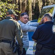 Federala migrationsagenter genomför gripanden i Coral Gables i Florida i januari i år.