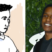 Skiss på 19-åringen från rättegången i augusti/Asap Rocky.