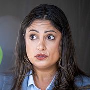 Vänsterpartiets partiledare Nooshi Dadgostar.
