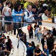 Apple Store i New York när Iphone 18 Pro började säljas den 18 september.
