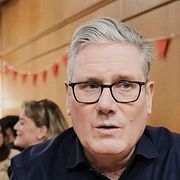 Keir Starmer på ett möte med partimedlemmar på fredagen.