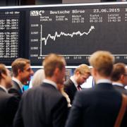 Dax-indexet visas på Frankfurtbörsen. Arkivbild från 2015. 