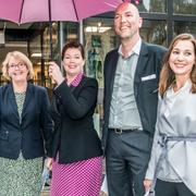 Stockholms nya landstingsråd. Charlotte Broberg (M), Tobias Nässén (M), Tomas Eriksson (MP), Kristoffer Tamsons (M), Irene Svenonius (M),  Anna Starbrink (L), Gustav Hemming (C) och Ella Bohlin (KD).