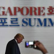 Donald Trump vid toppmötet i Shanghai. 