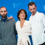 Måns Månsson, Léonore Ekstrand och Axel Petersén på Berlins filmfestival. 