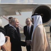 Putin i Dubai under onsdagen, med Zayed Al Nahyan